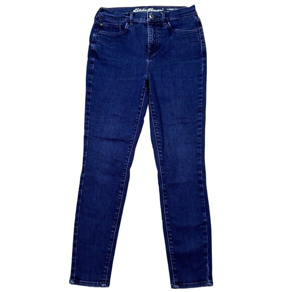 Eddie Bauer Womens Blue Denim Slightly Curvy High Rise Skinny Jeans Size 6 - Picture 1 of 13